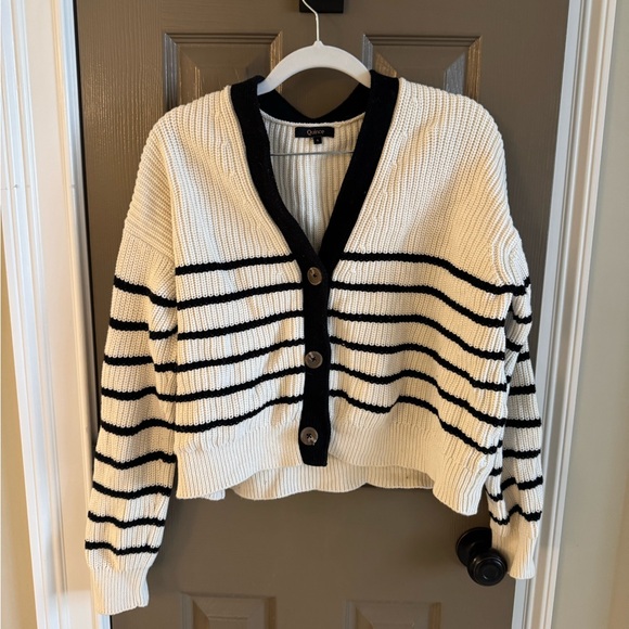 Quince Organic Cotton Fisherman Cardigan Sweater - Picture 2 of 5